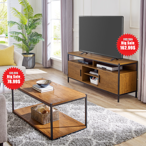 🎉 Modern Living Room Sale – Coffee Table & TV Stand  🎉