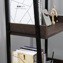 Load image into Gallery viewer, Caffoz 4-Tier Standing Shelf,Dark Brown Oak