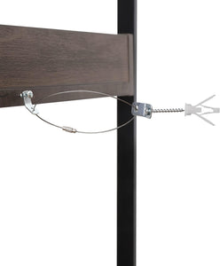 Caffoz 4-Tier Standing Shelf,Dark Brown Oak