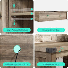 Load image into Gallery viewer, Farmhouse Highboy TV Stand for 65" TV, Tall Entertainment Center with Sliding Barn Door, Rustic Media Console with Storage Shelves, Wood TV Stand for Living Room,Light Brown