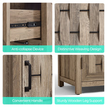 Load image into Gallery viewer, 43"Farmhouse Sideboard Buffet Cabinet, Storage Cabinet with Drawers and Shelves for Dining Room, Living Room, or Kitchen,Light Brown