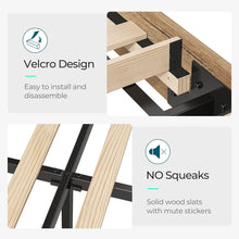 Load image into Gallery viewer, Ergonomic Full Platform Bed Frame with Storage Shelf, Noise-Free Wooden Bed Frame, No Box Spring Required - Beige