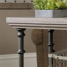 Load image into Gallery viewer, Industrial Console Table with Shelves, 3-Tier Accent Display Table for Living Room or Entryway, Northern Oak Finish with Metal Frame, Multi-Level Storage Organizer