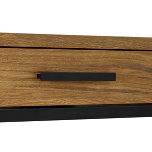 Brooklyn Series Oak Brown Writing Desk with Drawers